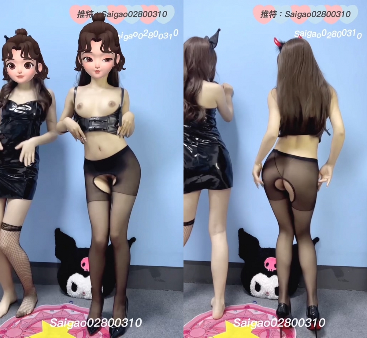 抖音风推特网红嫩妹双剑合璧【小简、静爷】订制私拍[3320M]