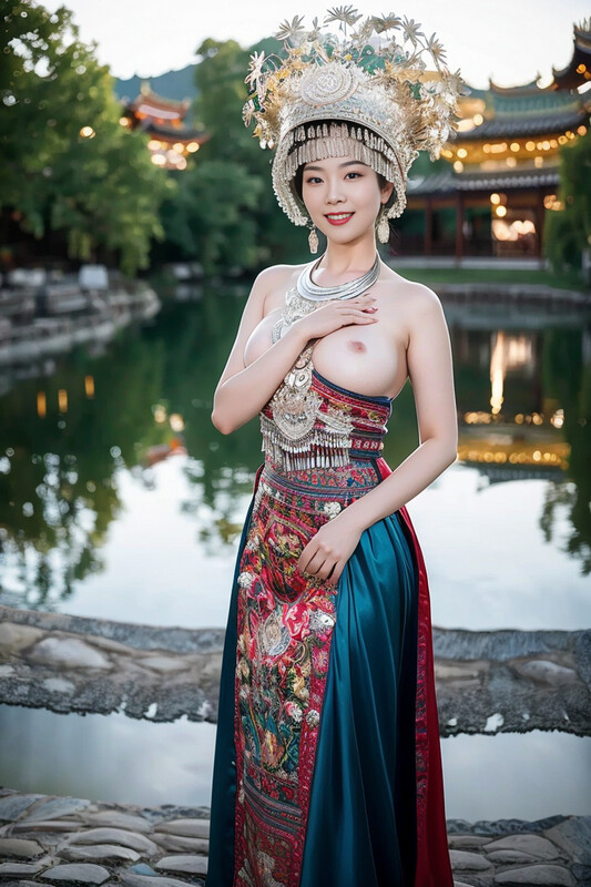 太完美了 满足幻想 AI绘画 民族装的漂亮 萌大奶[95P/724M]