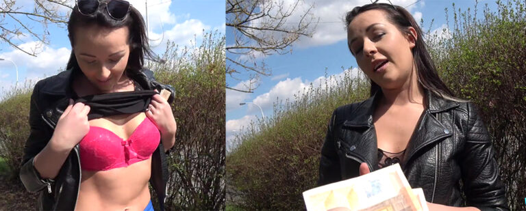 海外版真心话大冒险捷克街头搭讪大师颇有风韵的皮衣少妇