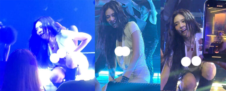 韩国顶级女团BLACKPINK成员jennie演唱会劲爆热舞致露点前排观众太幸福