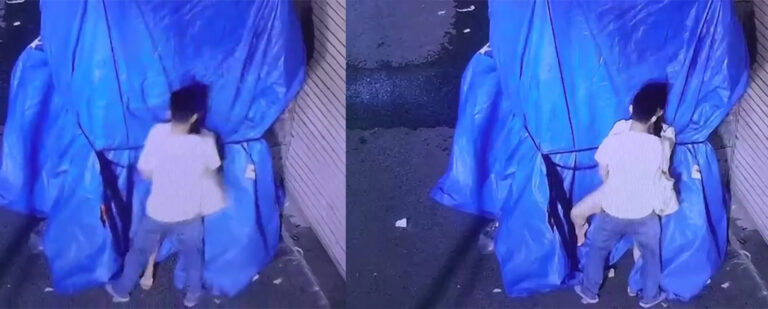 巴西圣保罗唐人街bras商业批发中心华裔情侣后巷野战被拍