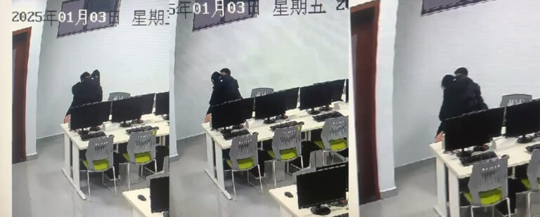 大学第一瓜！河南郑州商学院大学生情侣无人教室野战被监控全纪录