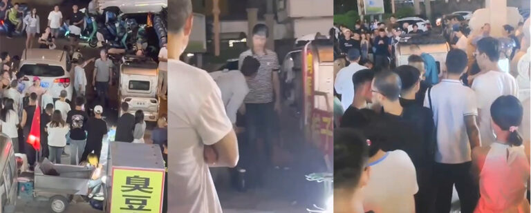 山东潍坊潍坊高密小康河夜市砍人事件两男子因摊贩位置冲突致死