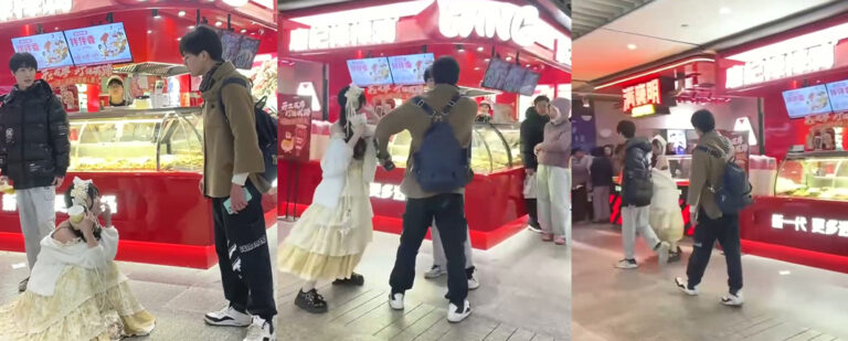 勾引我老婆？北京国贸男子当街抓男小三反被女友当场分手开启自闭模式