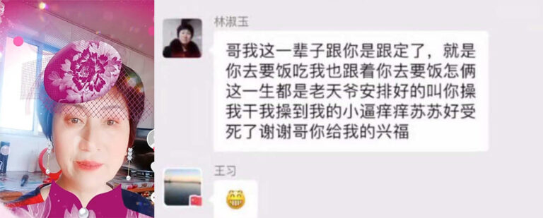 “好舒服啊”七甲村林淑玉错发情夫消息到全村微信群