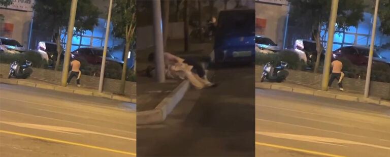 广西柳州柳兴路屏山大道一女子醉酒路边昏睡被路人捡尸