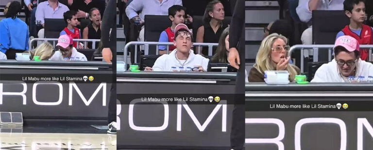 NBA掘进主场对阵比赛看台上演真人秀金发女郎开启吃鸡模式