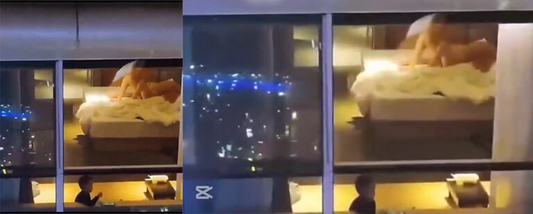 又骗我买无人机？桔子酒店大胆情侣做爱不拉窗帘被全程直播