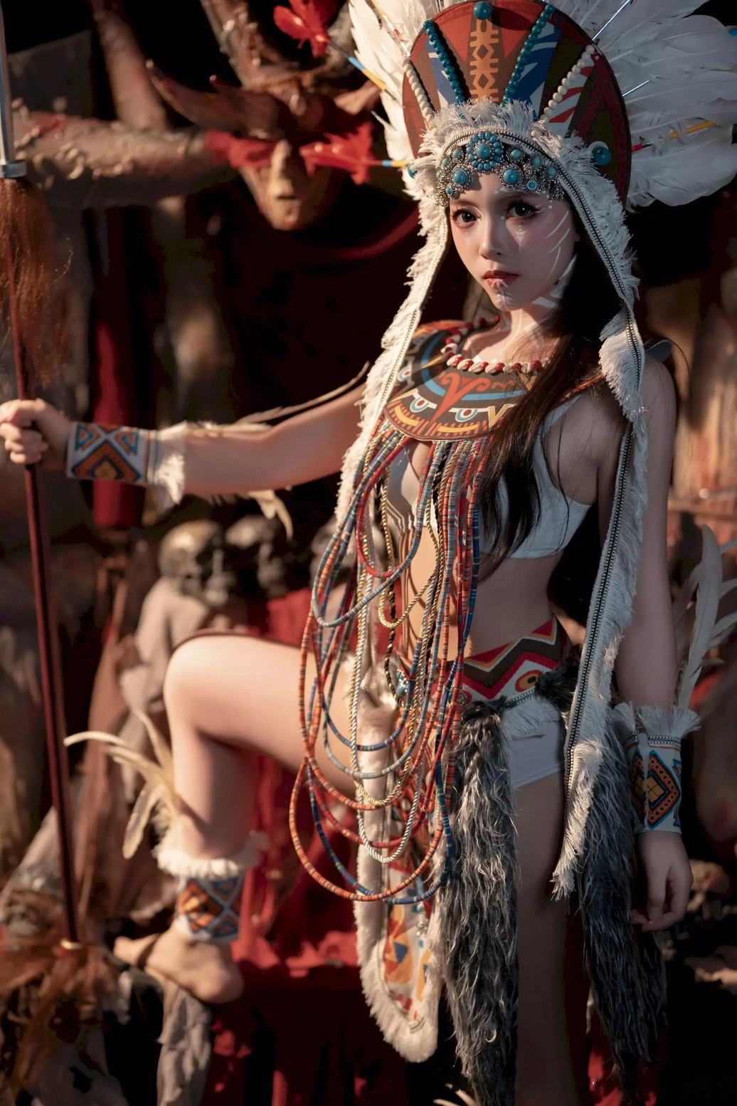 让人眼前一亮 Bangni邦尼 印第安 (紫舞龙)人体极限诱惑美图[99P/355M]