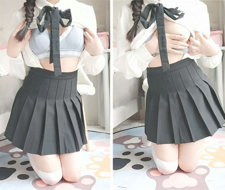 网红小萝莉学生装白筒袜 珍藏的福利姬 JK制服 极品身材