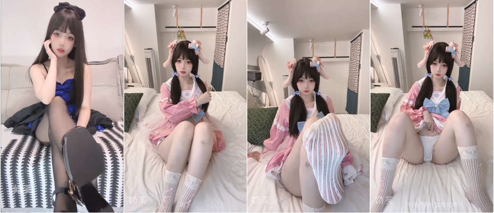 B站超高颜值大眼萌妹『奶芙』兔叽兔姬 超美颜值顶级尤物