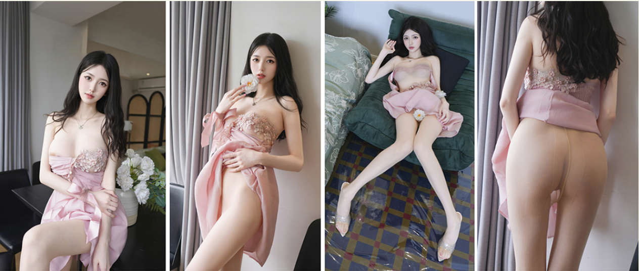 【流鼻血推荐】秀人网新人女神【白小蝶】甜妹子高颜值清纯女神小仙女，粉裙薄肉丝丝袜美腿