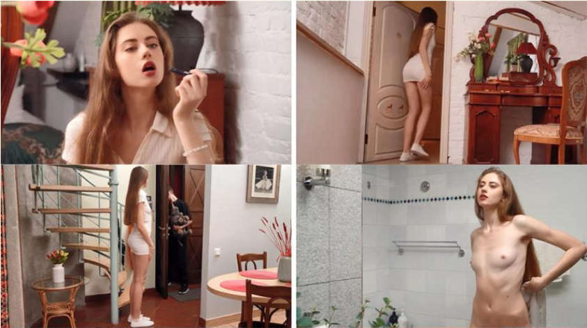 拥有176cm真高挑九头身超模身材kate love Ukraine 19岁超嫩女神